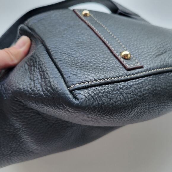 Dooney & Bourke Pebble Grain Logo Lock Sac in Navy - Picture 9 of 16